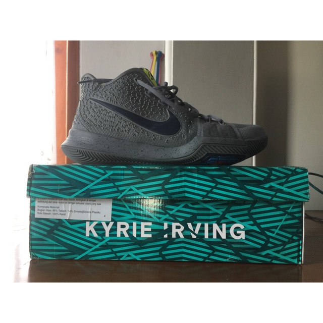 Kyrie 3 original wolf grey size 45.5