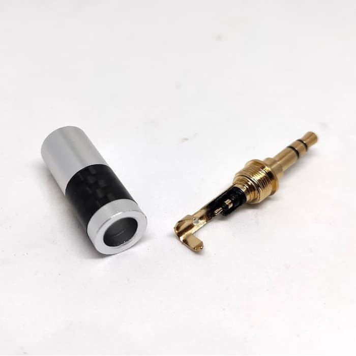 New Carbon Firber Jack 3.5mm Earphone Audio Plug Replacement