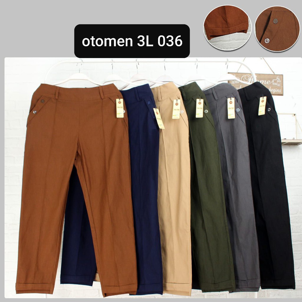 JUMBO BAGGY PANTS PREMIUM SIZE 3L CELANA CHINO WANITA | CELANA CHINO PANJANG WANITA | CHINOS OTTOMEN
