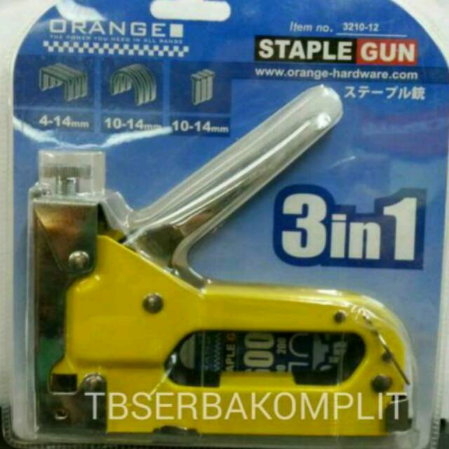 

Staple Gun 3in1 Orange Staples Tembak + Refill isi untuk Spanduk Banner Iklan 4 - 14 mm 3 in 1