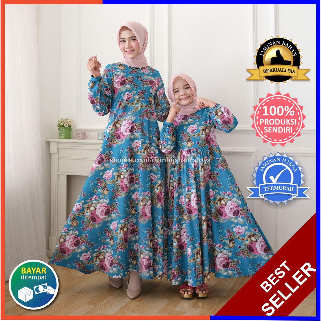 Gamis Katun Jepang Daisy Dress Mom Premium Nyaman Dipakai I Diskon I