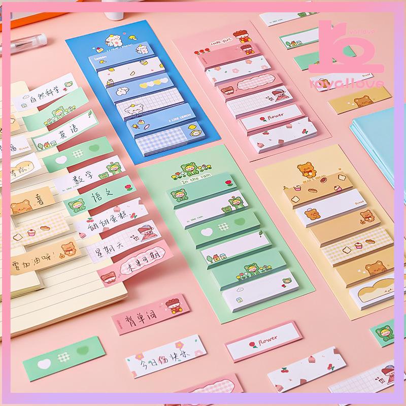 

COD✨Gadis kartun menempel pada indeks siswa dengan petunjuk lucu untuk catatan kreatif post-it -love