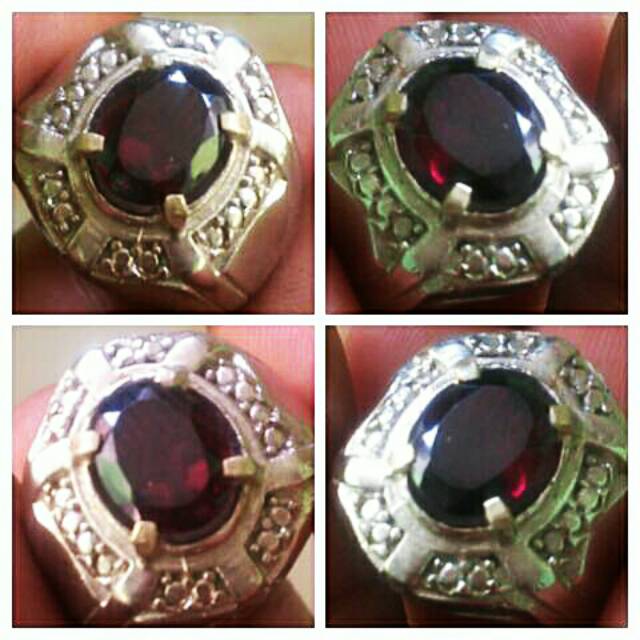 GARNET BURMA || NATURAL RHODOLITE GARNET || CINCIN BATU MULIA || ASLI ALAM