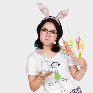 Sedotan Spiral Sedotan Plastik Ulir Sedotan Melengkung Plastik 319-107