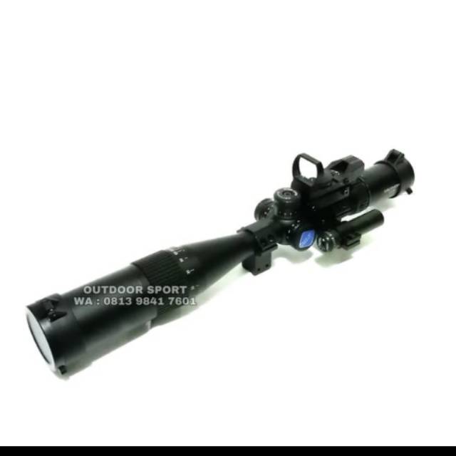 Telescope Discovery VT-1 4.5-18x44 AOE IR Red Laser Scope and Holosight RG