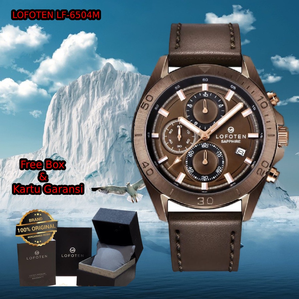 Jam Tangan Pria Original LOFOTEN F-6504M Shappire - Chronograph