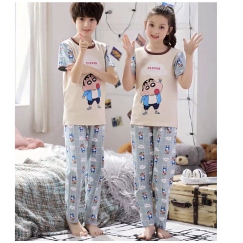 BAJU TIDUR ANAK BALITA UNISEX 1-15THN KAOS IMPORT PREMIUM SETELAN CELANA PANJANG MOTIF CARTOON TERBARU