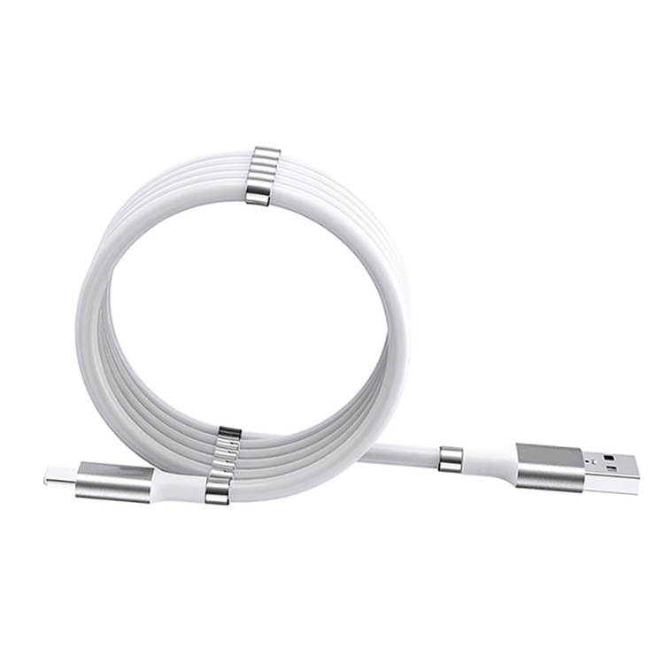 New Magnetic Self Winding Cable Micro USB Fast Charging Data Cord Portable Easy Storage Magnet Charger Type-C Cable Wire