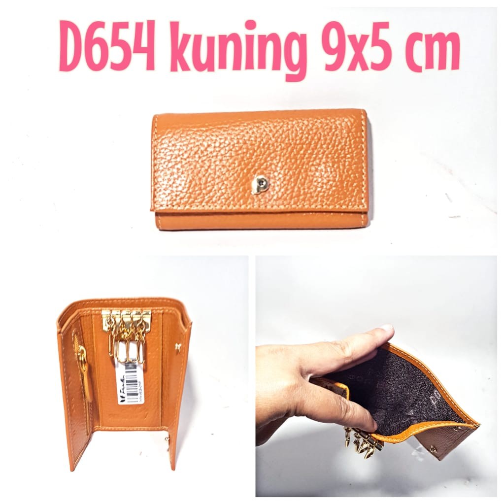 Dompet Kulit Papillon Original D654 Kuning STNK Gantungan Kunci