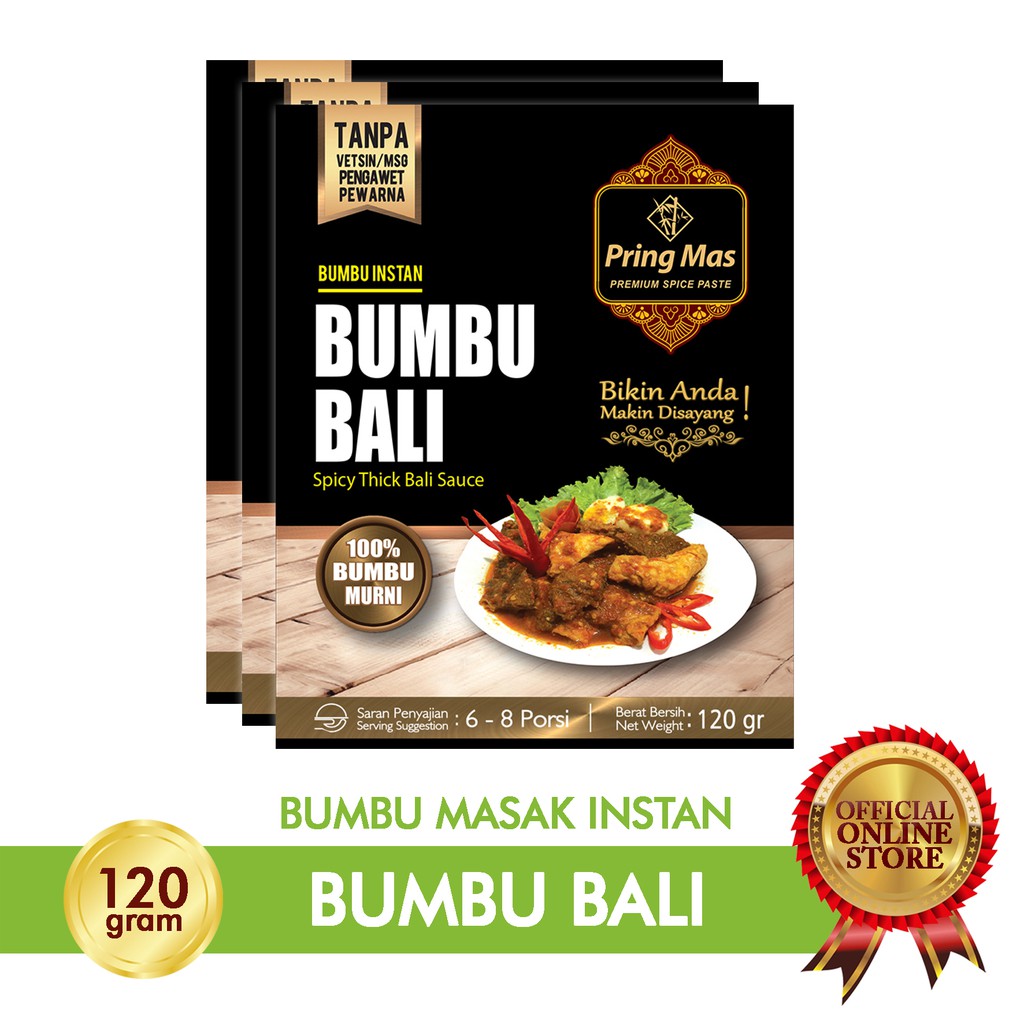 

Pring Mas Bumbu Masak Bumbu Bali 6-8 porsi -Halal MUI