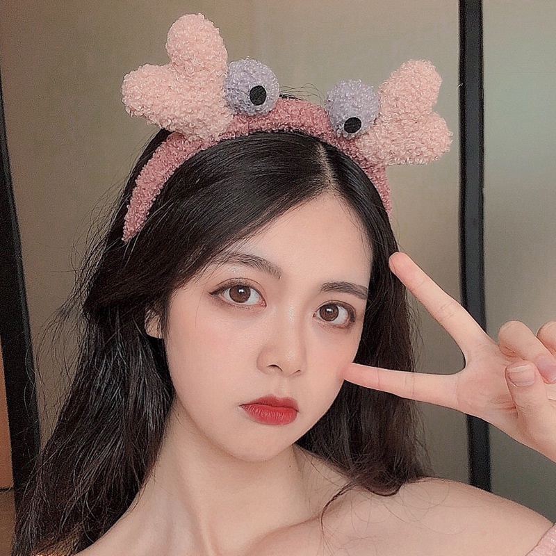 Bando Mencuci Wajah Rambut Lingkaran Rambut Wanita Bundel Gaya Ledakan Korea Net Merah Rusa Lucu Panda Bunga Rambut Band Lubang Rambut Non-Slip Kepala Hoop Jepit Rambut