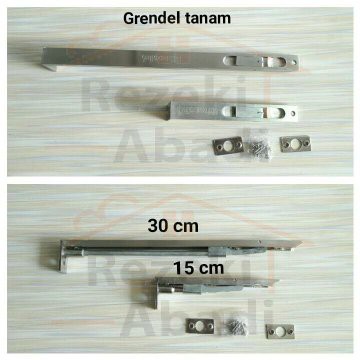 Grendel Tanam Pintu / Slot Pintu Atas Bawah