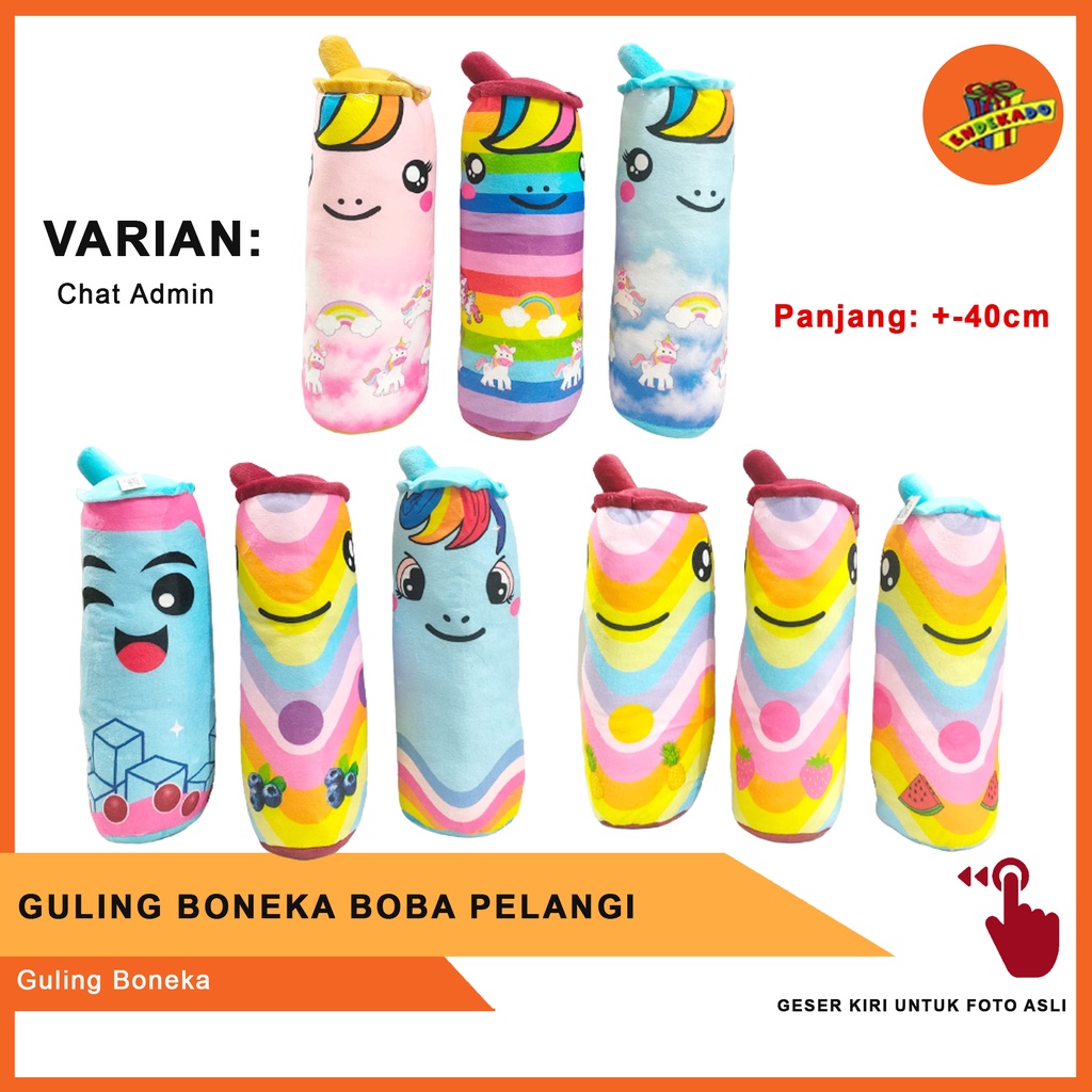 MAKASSAR! GULING BONEKA BOBA PELANGI - Guling Boneka