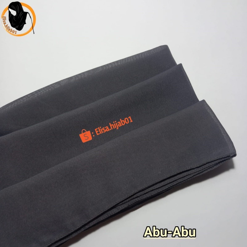 [ COD ] Hijab Bella Square Premium Hijab Segiempat-Abu-Abu