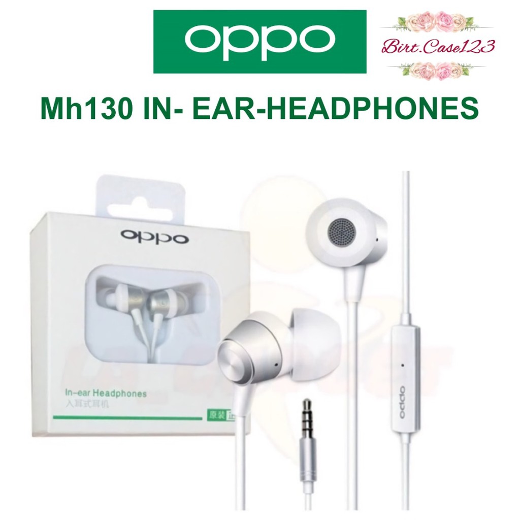 MH130 Headsfree Headset earphone Hf oppo original 100% F9 a5s A5 a9 a12 a53 a52 a92 2020 BC2143
