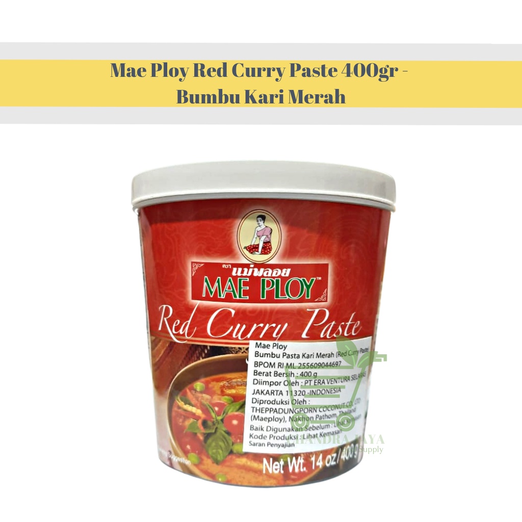 

Mae Ploy Red Curry Paste 400gr - Bumbu Kari Merah