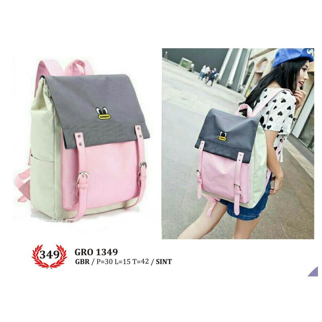 Tas Ransel Punggung kasual Anak Wanita Giardino buat Sekolah Kuliah Ke mall