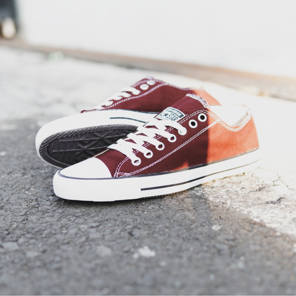 Sepatu Pria/Wanita Converse Allstar Pendek Maroon Kasual Sneakers Bertali /Sekolah/Kuliah/Murah