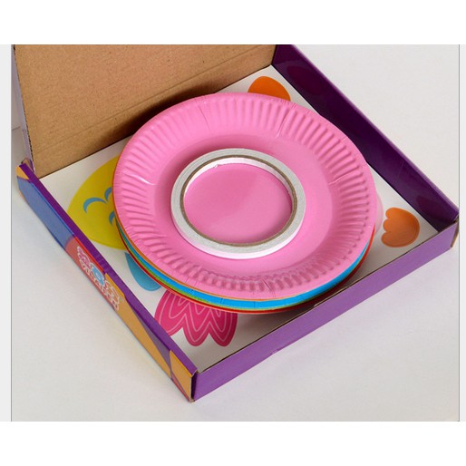 1 SET DIY PAPER PLATE dus ungu 10pcs / mainan diy dari piring kertas mainan edukasi art n craft