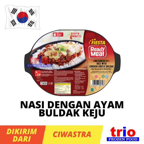FIESTA Ready Meal Chicken Cheese Buldak With Rice Korean / Nasi Ayam Buldak Keju Korea