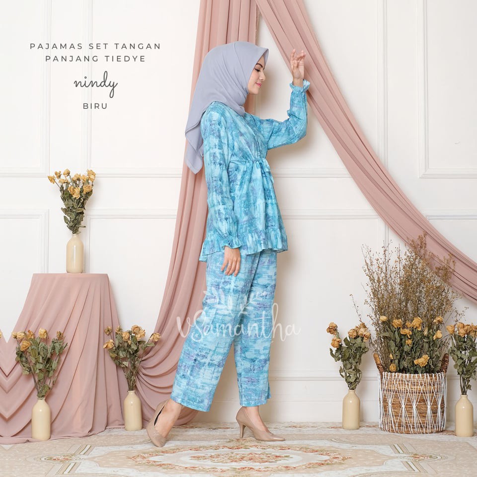 vSamantha - Pajamas Set / Piyama Set Muslim Rayon Rempel Busui Friendly - Tangan Panjang II