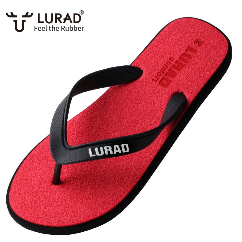 LURAD sandal jepit Pria Wanita non-slip sendal karet Pria pantai tren Import Nyaman Dipakai Anti Gembos