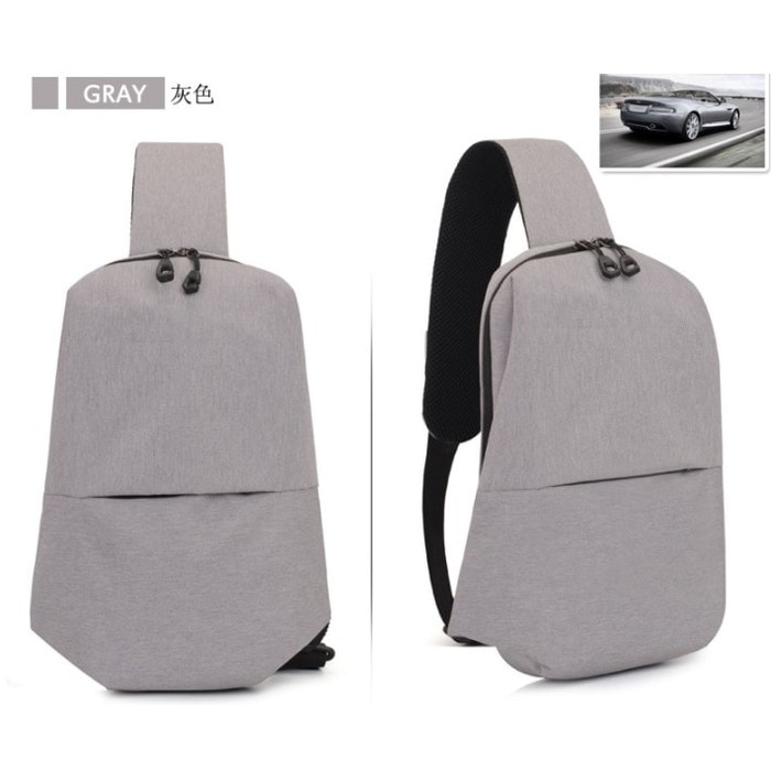 TS007 - Tas Slempang Pria Usb Hp Sling Bag Crossbody