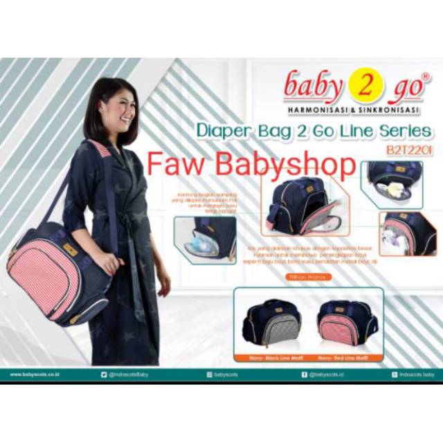 Tas Bayi Besar Line Series Diaper Bag BABY 2 Go - B2T2201