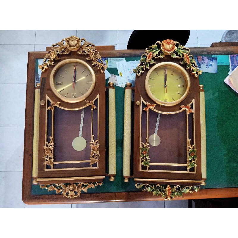 jam dinding kayu jati. jam dinding antik