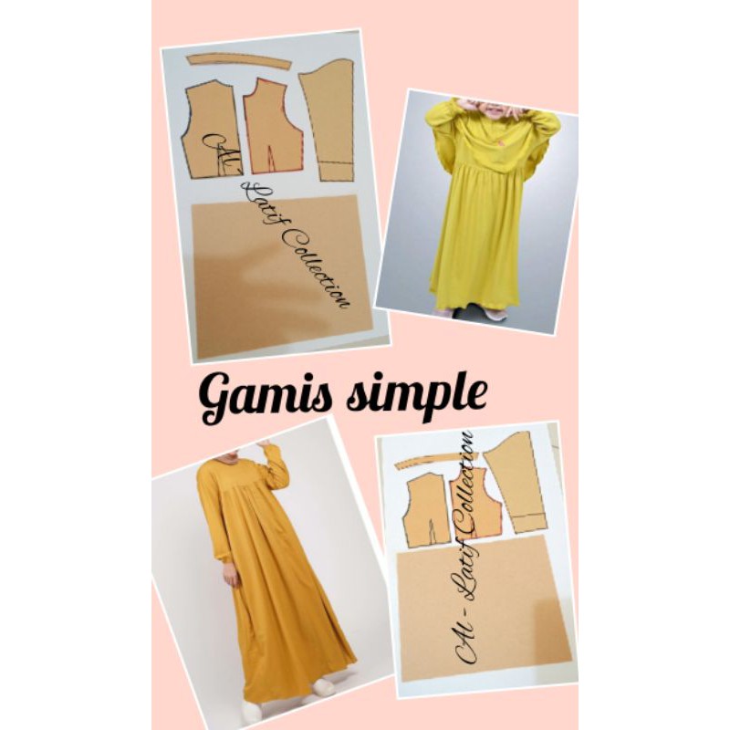 pola instan / pola jiplak GAMIS SIMPLE.