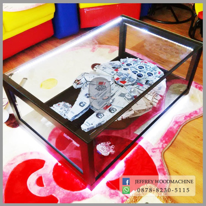 Promo Terbatas - Meja Tamu Display Kaca Untuk Millenium Falcon Lego
