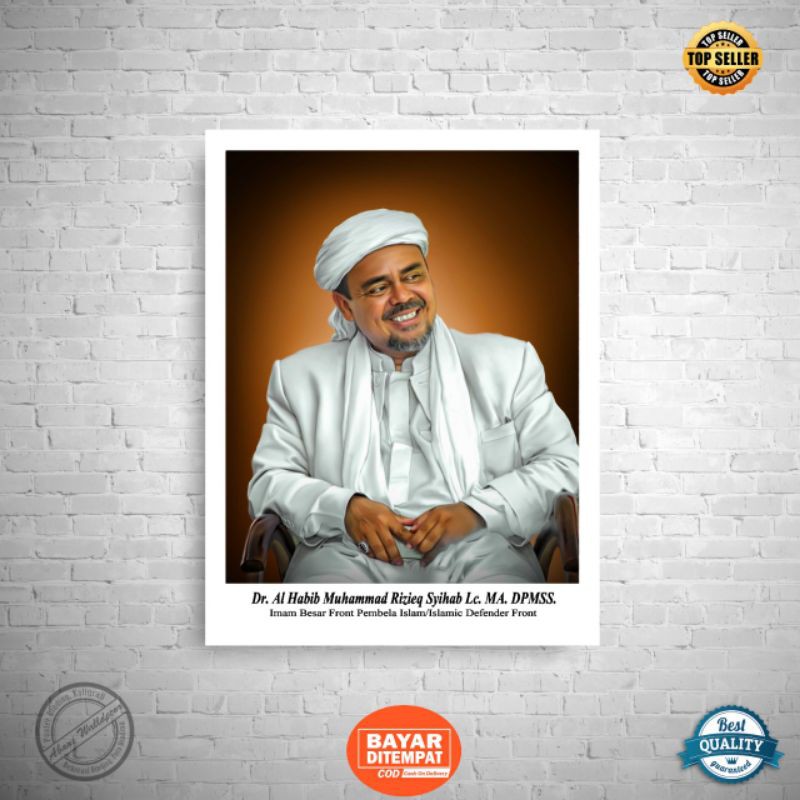 Abani Walldecor Gambar Poster Habib Rizieq Smudge Painting Gambar Habib Muhammad Rizieq