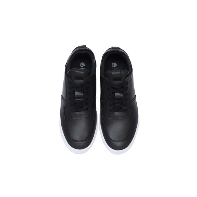 REGAN BLACK |WOLF x HEROES| Sepatu Casual Sneakers Kasual Polos Ori Kulit Faux Pria Cowok Leather