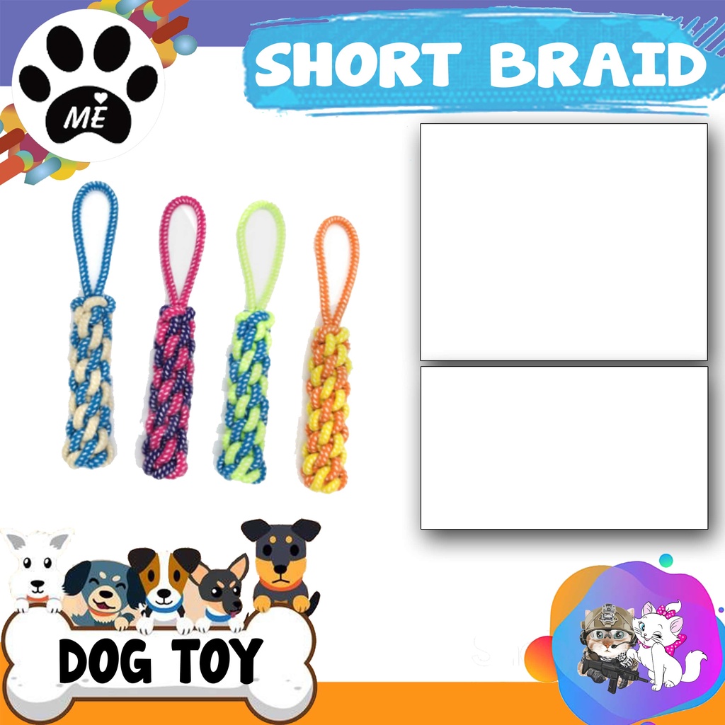 Mainan Gigit Anjing &quot;SHORT BRAID TAMBANG&quot; Dog Toys