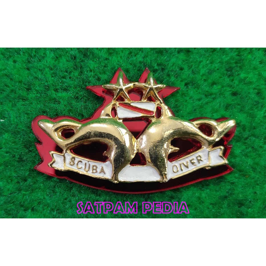 Pin Scuba Diver Bintang Dua Mika - Wing Scuba Diver Mika