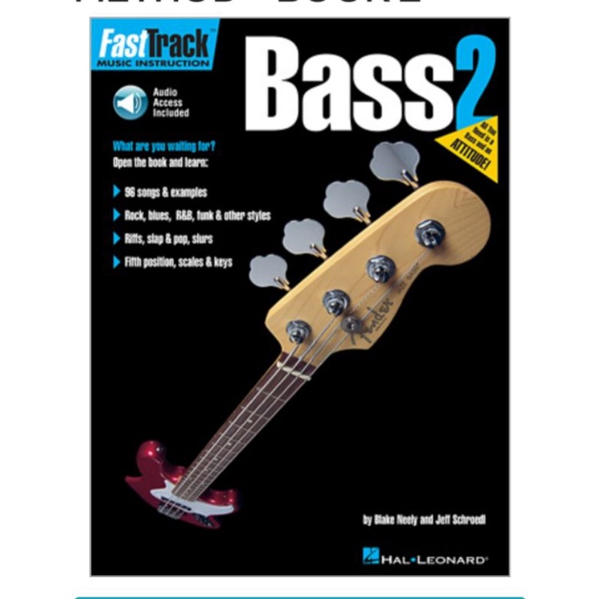 Buku Gitar Bass Fast Track Bass Method book 1 atau book 2 by Blake Neely terbitan Hal Leonard