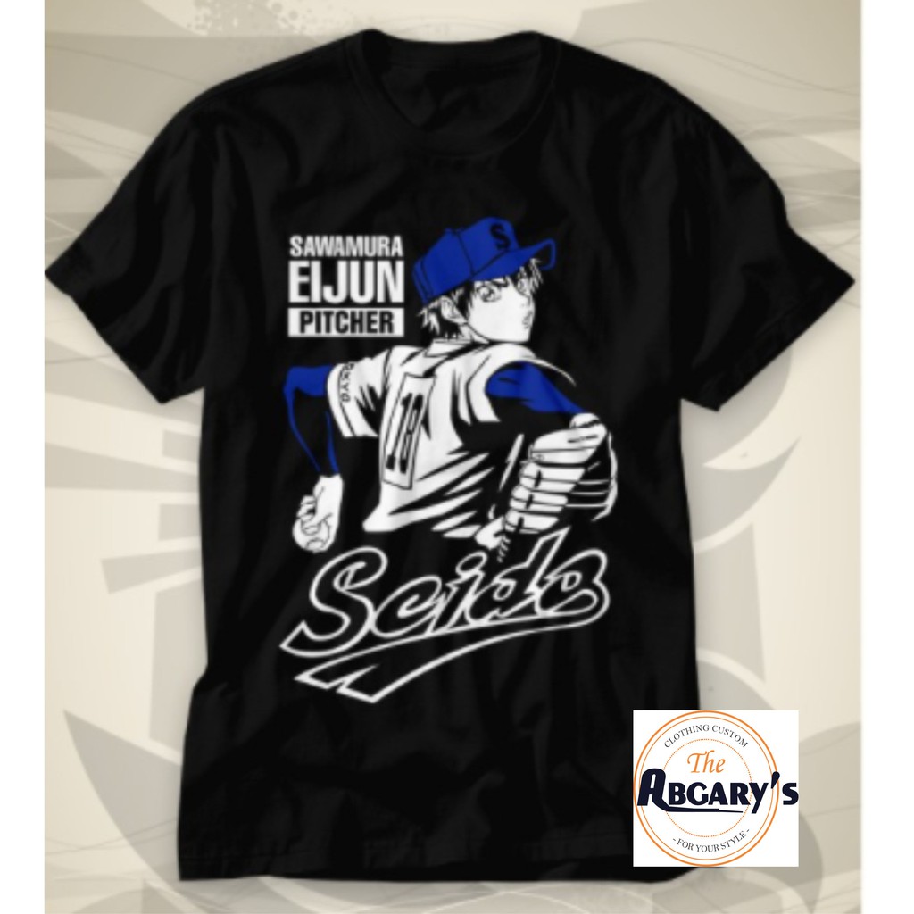 Kaos Anime Jepang Diamond no Ace Sawamura Eijun Tshirt Unsex Cewek Cowok Manga Jepang