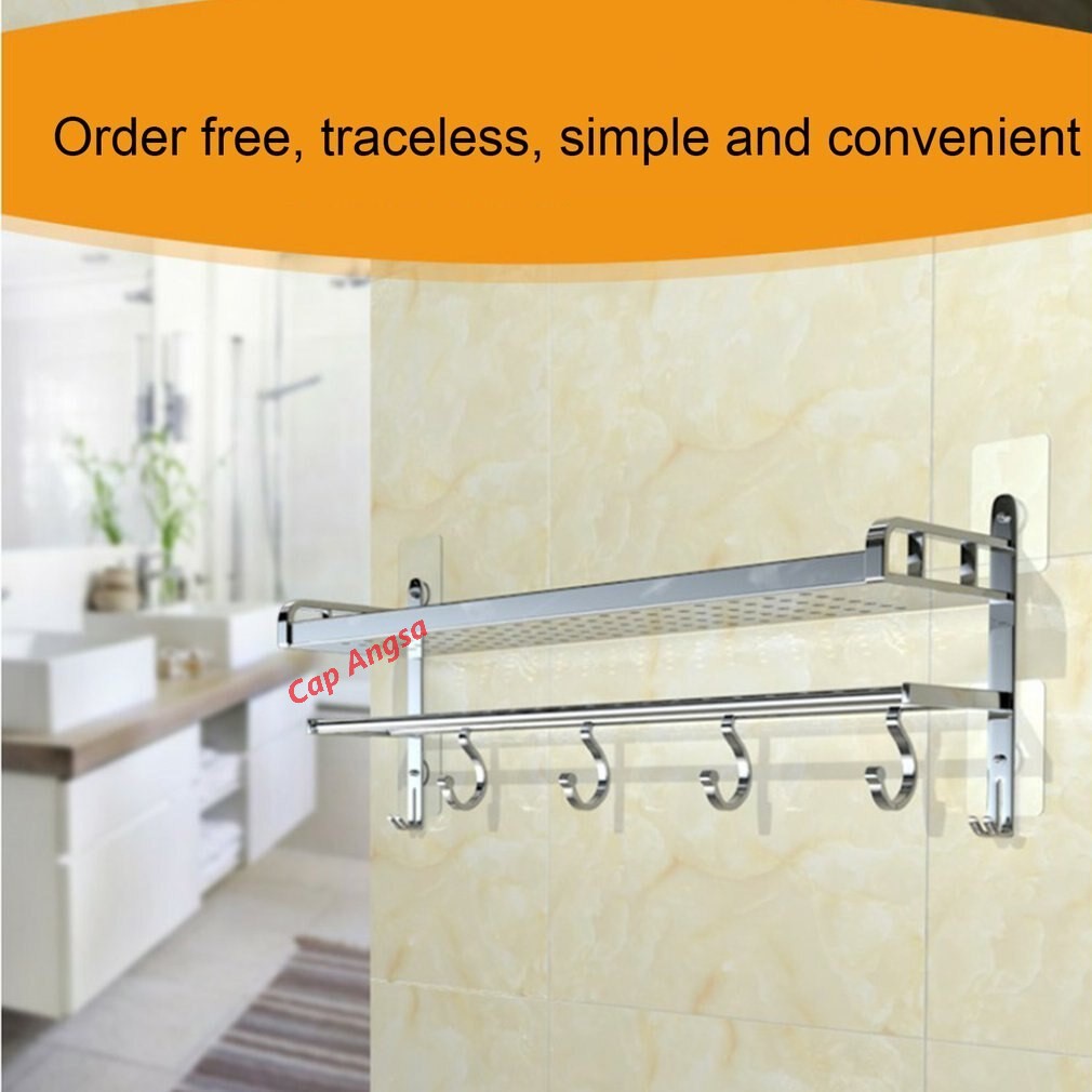 GANTUNGAN TEMPEL HOOK MUR BAUT PAKU SEAMLESS PEREKAT TAHAN AIR BRACKET PIGURA JAM DINDING LUKISAN WATERPROOF