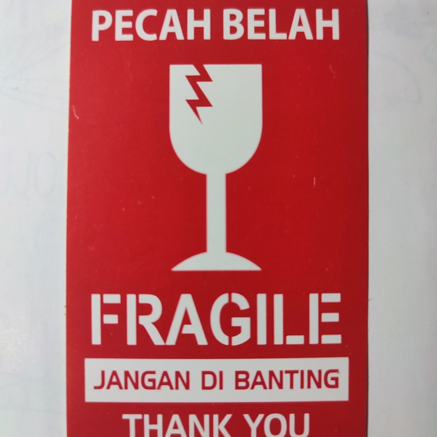 

[ 25 pcs ] Stiker tempel Fragile Pecah belah