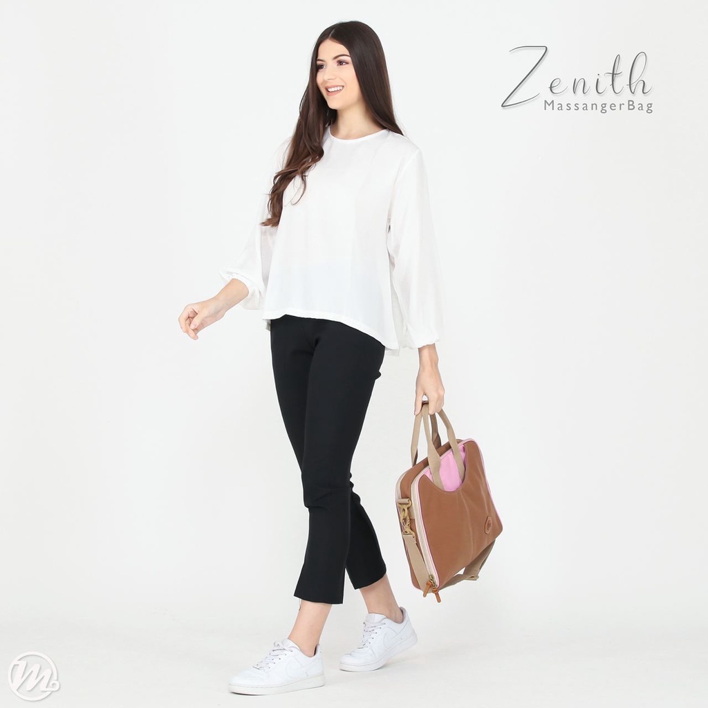 Tas Laptop Wanita Selempang Jinjing Bahan Kanvas Premium Original - Zenith Mokamula