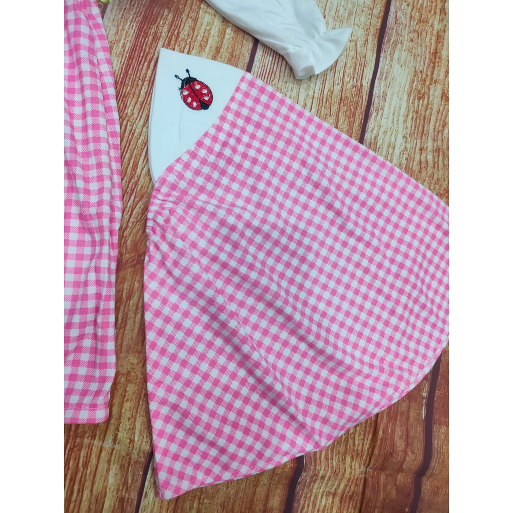 Two Mix Baju Muslim anak - Gamis Bayi Perempuan - Pakaian Muslim Bayi 1 -2 Tahun dj308-8