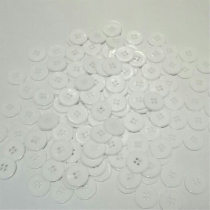 Isi 144 pcs Diameter 15 mm - Kancing Baju Gepeng Lubang 4