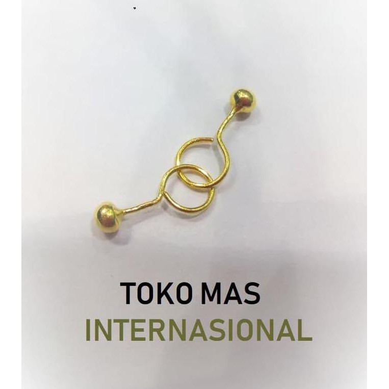 Anting Emas Toge Bayi 0.5 Gram 0.5Gr 1/2Gr Emas 24 Karat 24K C122