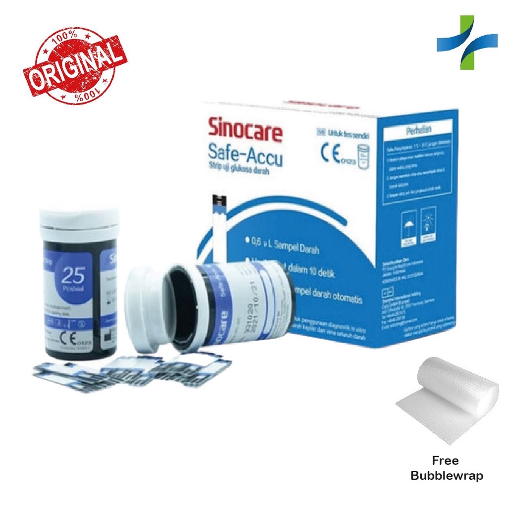Sinocare Strip Safe-Accu Alat Uji Gula Darah / Alat Ukur Gula Darah
