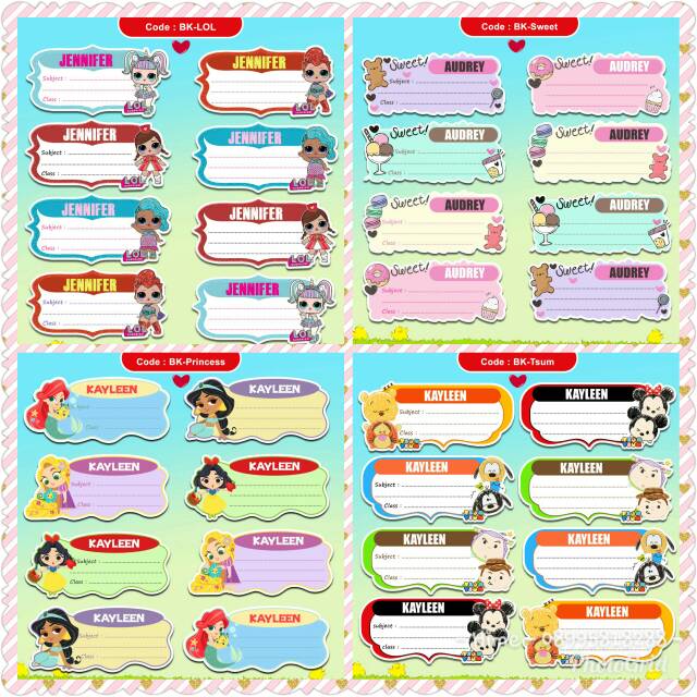 

❤️ Sticker Buku Custom Character