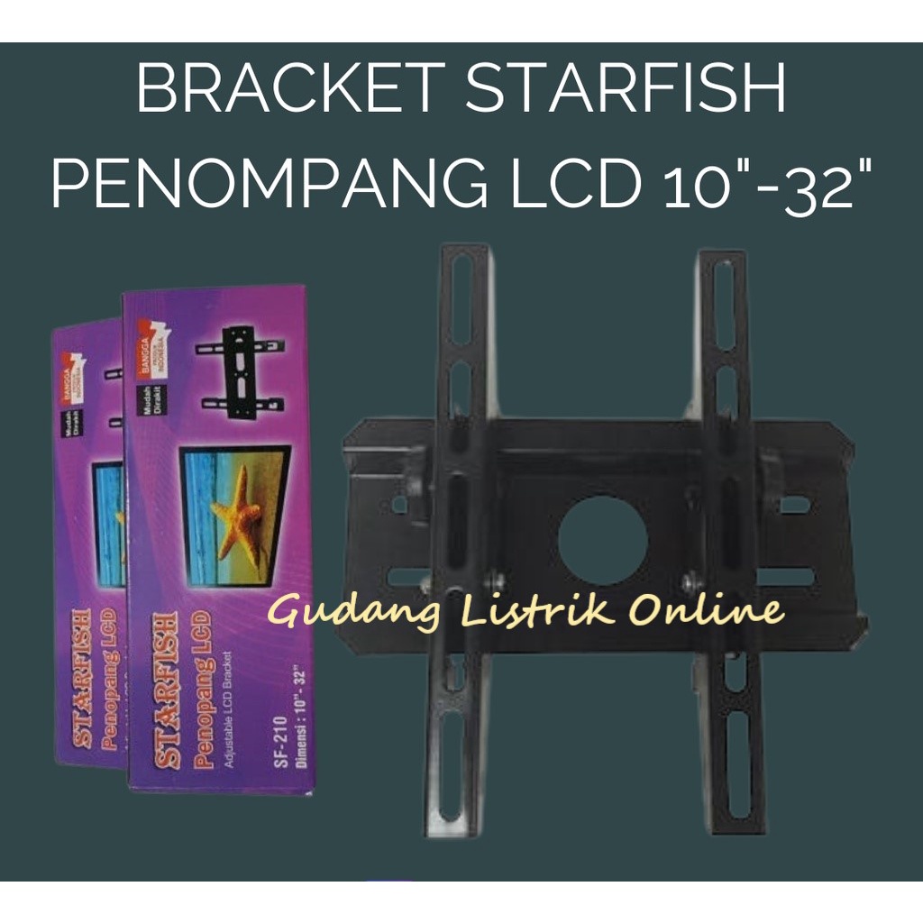 breket / briket / bracket LCD, LED, PDP atau bracket TV 10-32 inch Bracket Flexible dan NonFlexible