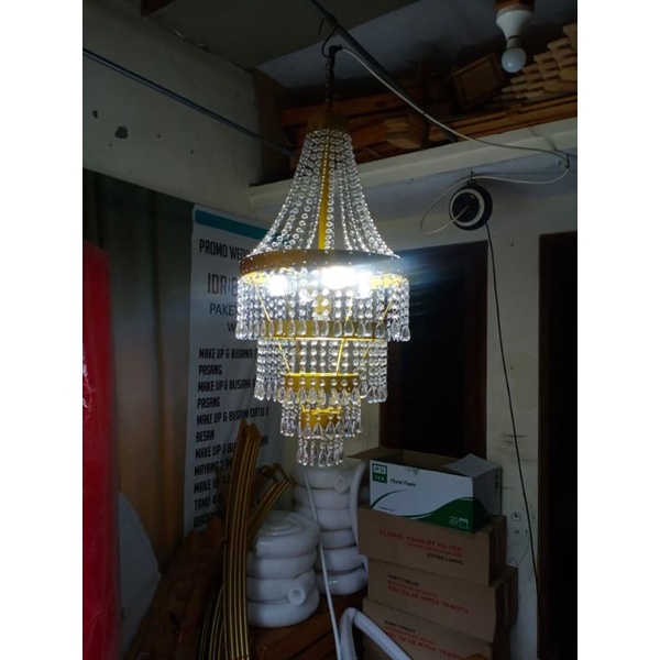 Lampu kristal Tenda pesta Lampu kristal Akrilik Dekorasi