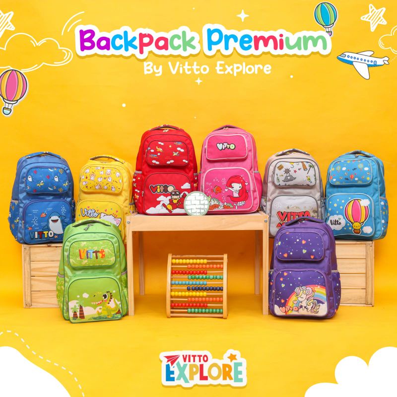 Bagpack premium tas sekolah anak by vitto(open po)