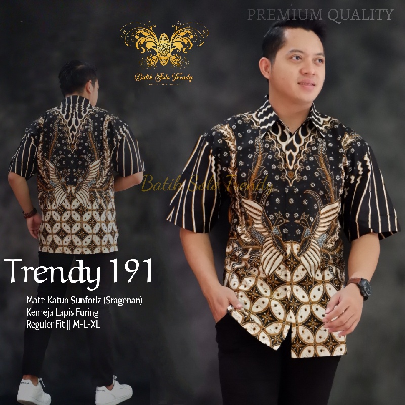 TRENDY 191 PENDEK KEMEJA BATIK LENGAN PENDEK KAIN HALUS MURAH