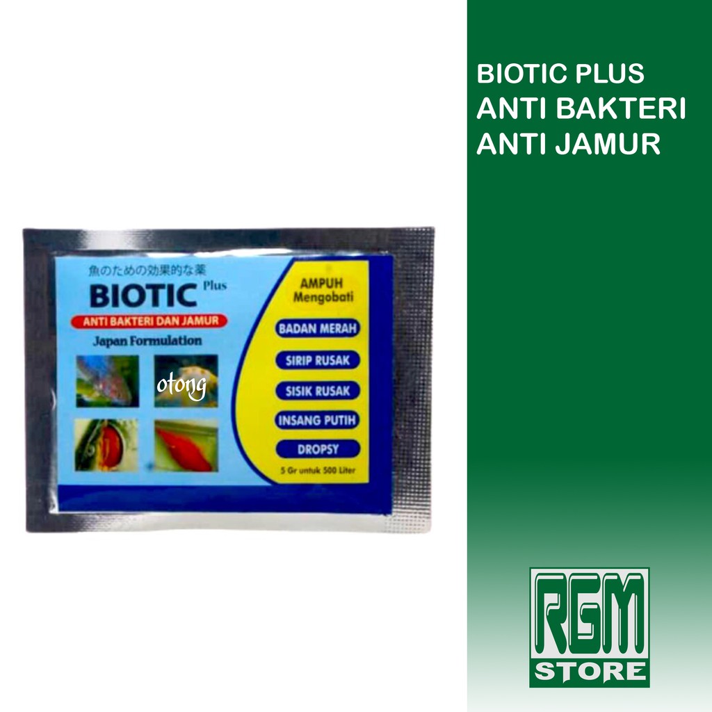 Biotic biotik plus obat ikan anti bakteri jamur luka sirip sisik rusak